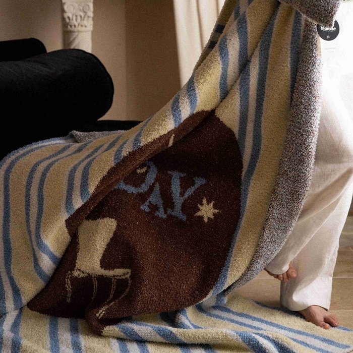 91家纺网 家纺一手货源 找家纺 圆岛家纺 2025新款高品质多功能针织半边绒毛毯毛毯毯子 好梦椅