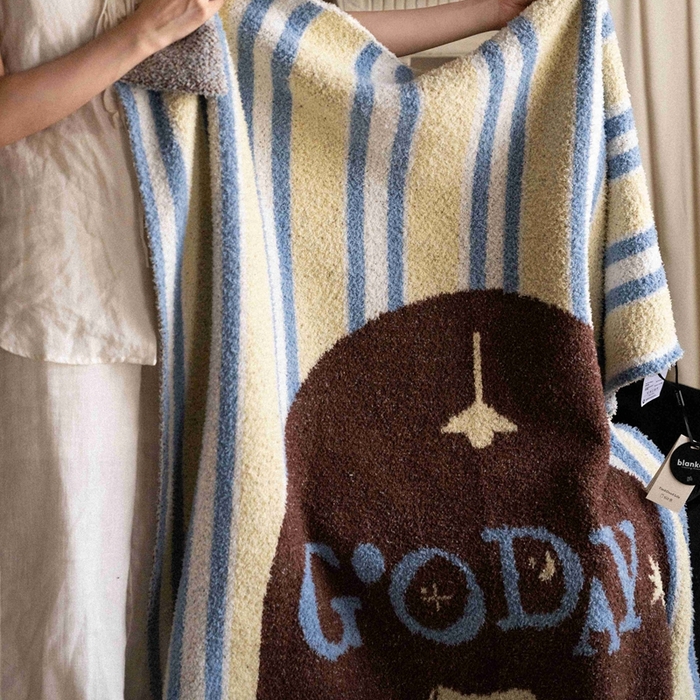 91家纺网 家纺一手货源 找家纺 圆岛家纺 2025新款高品质多功能针织半边绒毛毯毛毯毯子 好梦椅