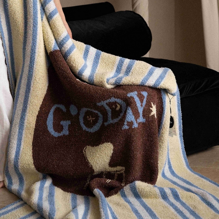 91家纺网 家纺一手货源 找家纺 圆岛家纺 2025新款高品质多功能针织半边绒毛毯毛毯毯子 好梦椅