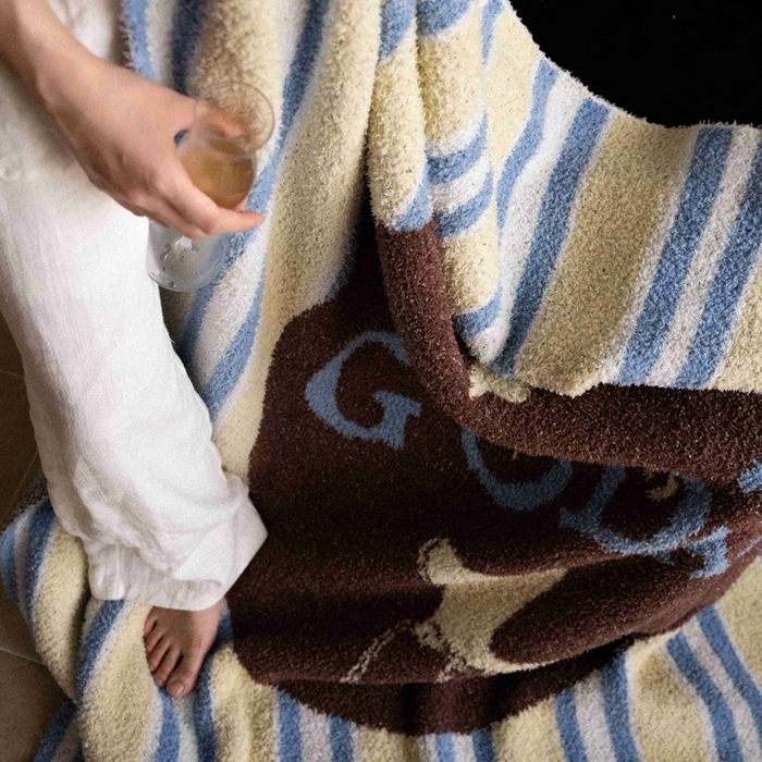 91家纺网 家纺一手货源 找家纺 圆岛家纺 2025新款高品质多功能针织半边绒毛毯毛毯毯子 好梦椅