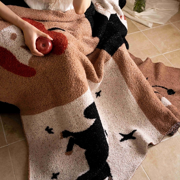 91家纺网 家纺一手货源 找家纺 圆岛家纺 2025新款高品质多功能针织半边绒毛毯毛毯毯子 麻古音盒