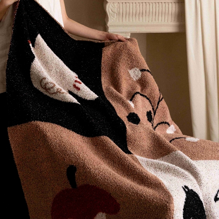 91家纺网 家纺一手货源 找家纺 圆岛家纺 2025新款高品质多功能针织半边绒毛毯毛毯毯子 麻古音盒