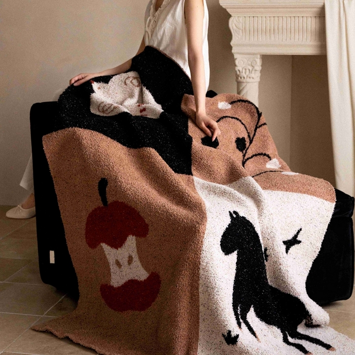 91家纺网 家纺一手货源 找家纺 圆岛家纺 2025新款高品质多功能针织半边绒毛毯毛毯毯子 麻古音盒