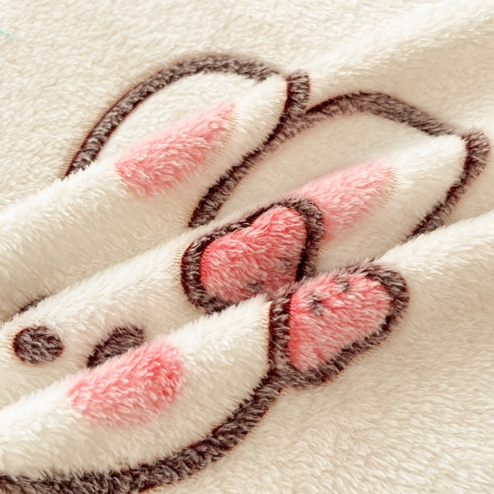 91家纺网 家纺一手货源 找家纺 川悦生活 2025新款高克重雪花绒卡通印花加厚保暖大床单床笠 床笠泡芙小兔