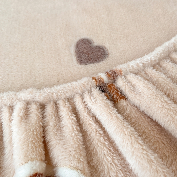 91家纺网 家纺一手货源 找家纺 川悦生活 2025新款高克重雪花绒卡通印花加厚保暖大床单床笠 床笠巧克力熊