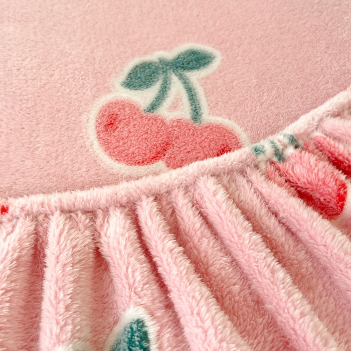 91家纺网 家纺一手货源 找家纺 川悦生活 2025新款高克重雪花绒卡通印花加厚保暖大床单床笠 床笠桃心爱语