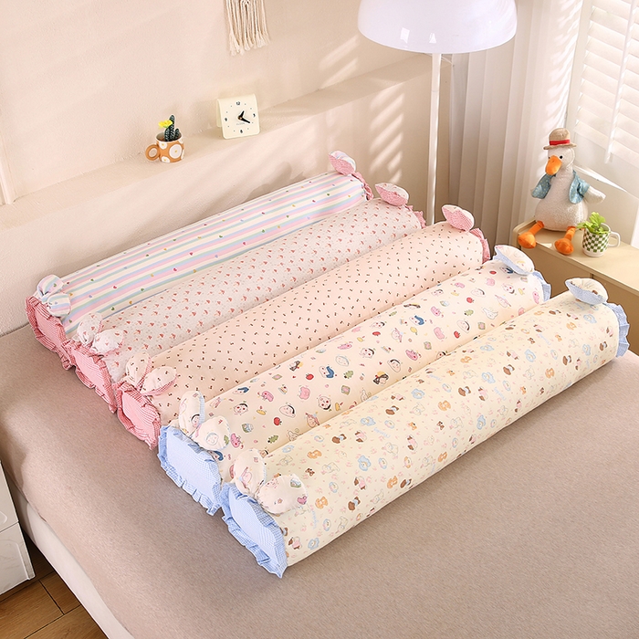 91家纺网 家纺一手货源 找家纺 （总）蔻眠 全棉印花双层纱长抱枕夹腿抱枕长枕芯儿童学生成人枕头