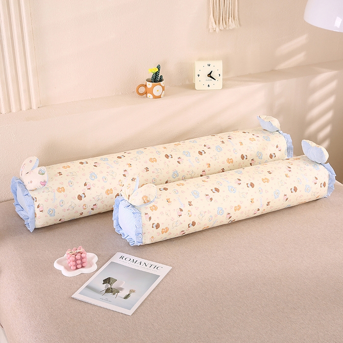 91家纺网 家纺一手货源 找家纺 （总）蔻眠 全棉印花双层纱长抱枕夹腿抱枕长枕芯儿童学生成人枕头