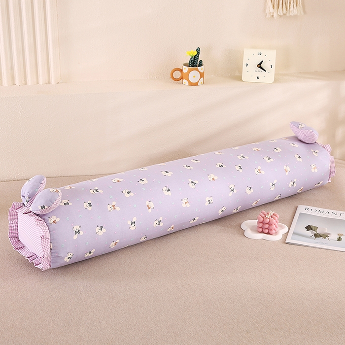 91家纺网 家纺一手货源 找家纺 蔻眠 全棉印花双层纱长抱枕夹腿抱枕长枕芯儿童学生成人枕头 菲乐兔