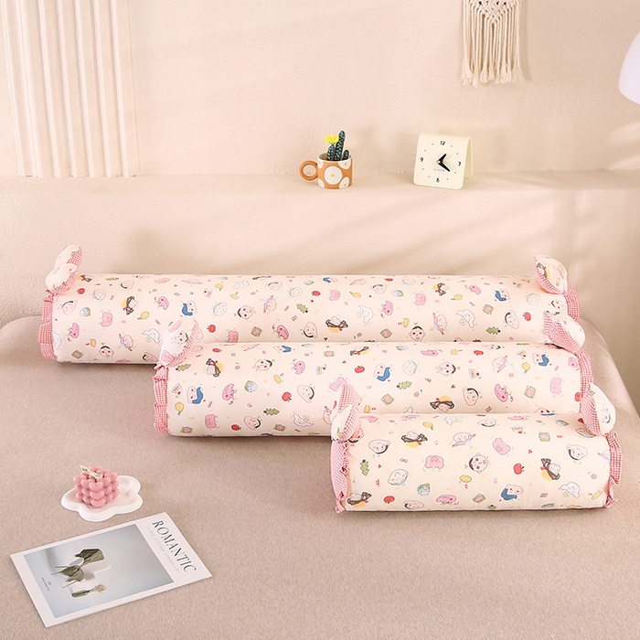 91家纺网 家纺一手货源 找家纺 蔻眠 全棉印花双层纱长抱枕夹腿抱枕长枕芯儿童学生成人枕头 主图