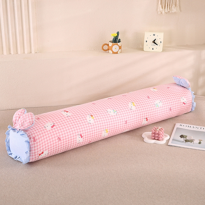 91家纺网 家纺一手货源 找家纺 蔻眠 全棉印花双层纱长抱枕夹腿抱枕长枕芯儿童学生成人枕头 可爱猫