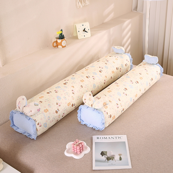 91家纺网 家纺一手货源 找家纺 蔻眠 全棉印花双层纱长抱枕夹腿抱枕长枕芯儿童学生成人枕头 主图