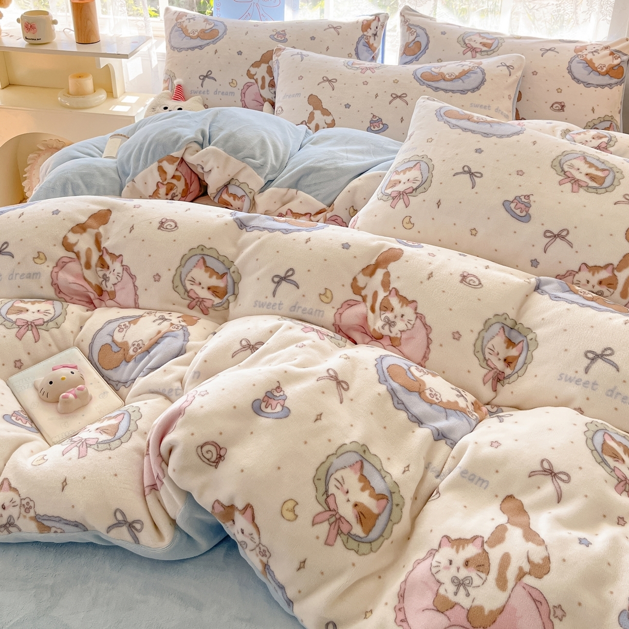 91家纺网 家纺一手货源 找家纺 （总）如一 2025新款高克重卡通印花牛奶绒四件套第二批