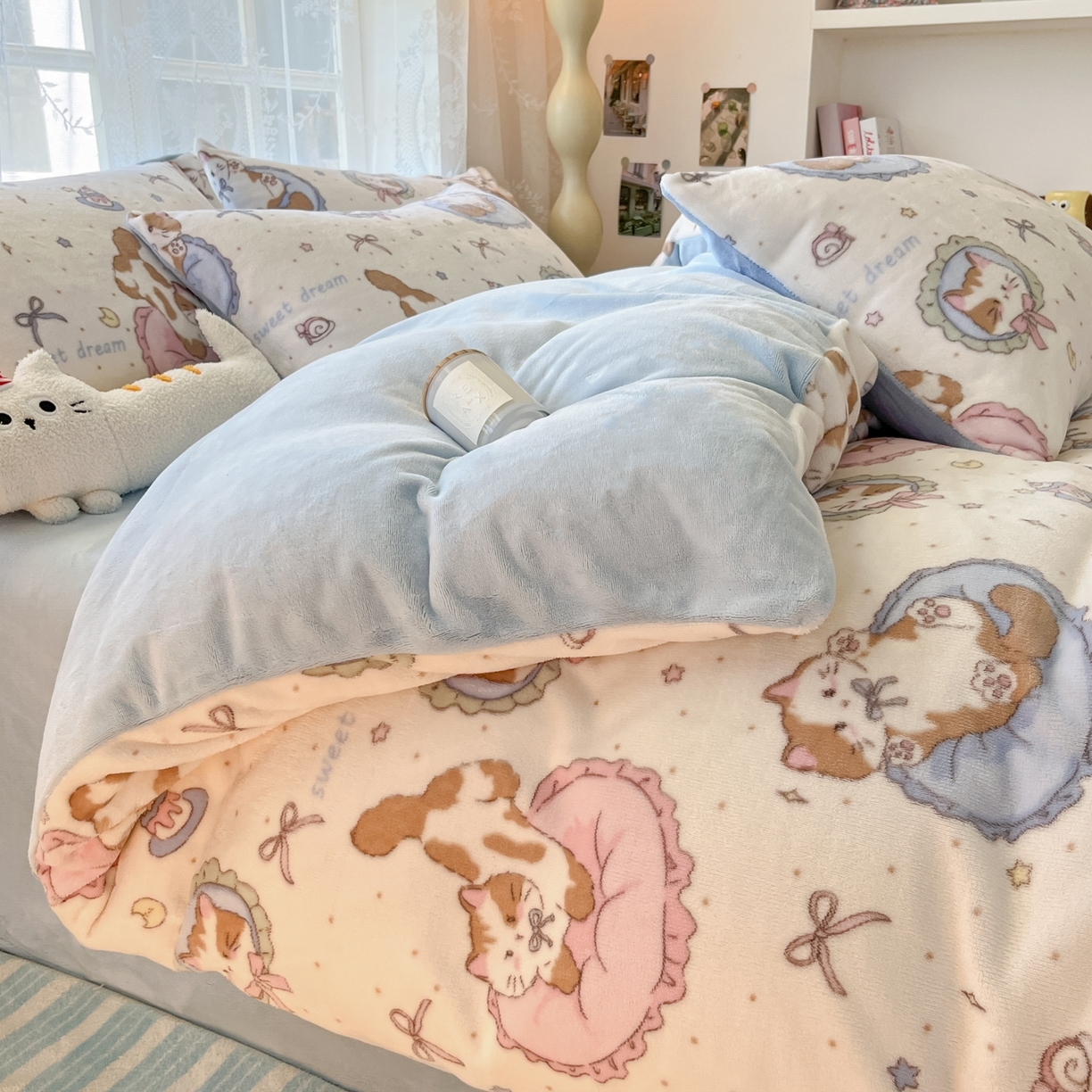 91家纺网 家纺一手货源 找家纺 （总）如一 2025新款高克重卡通印花牛奶绒四件套第二批