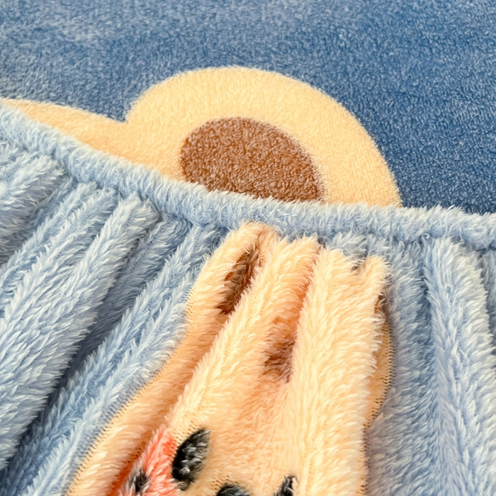 91家纺网 家纺一手货源 找家纺 川悦生活 2025新款高克重雪花绒卡通印花加厚保暖大床单床笠 床笠熊小巴