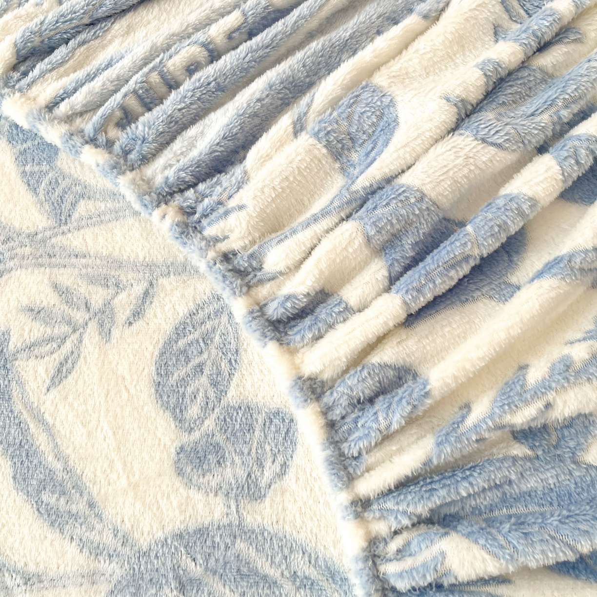 91家纺网 家纺一手货源 找家纺 川悦生活 2025新款高克重雪花绒卡通印花加厚保暖大床单床笠 床笠月桂-蓝