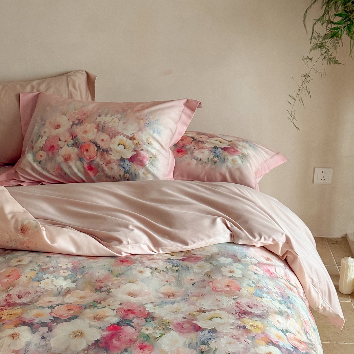 91家纺网 家纺一手货源 找家纺 （总）禾时 2025新款天丝棉磨毛数码印花四件套