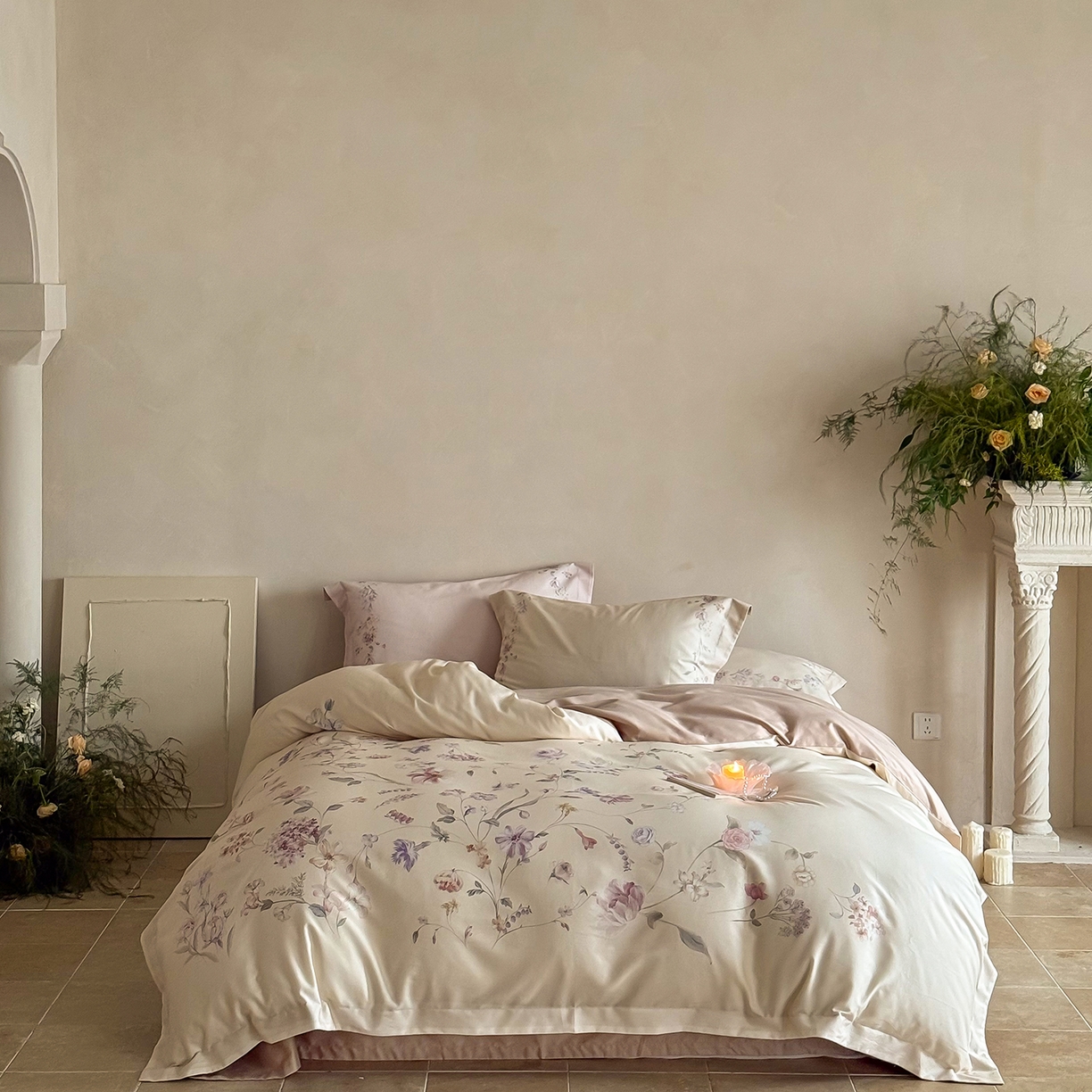 91家纺网 家纺一手货源 找家纺 （总）禾时 2025新款天丝棉磨毛数码印花四件套