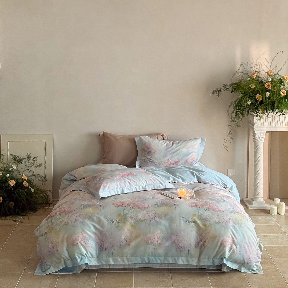 91家纺网 家纺一手货源 找家纺 （总）禾时 2025新款天丝棉磨毛数码印花四件套