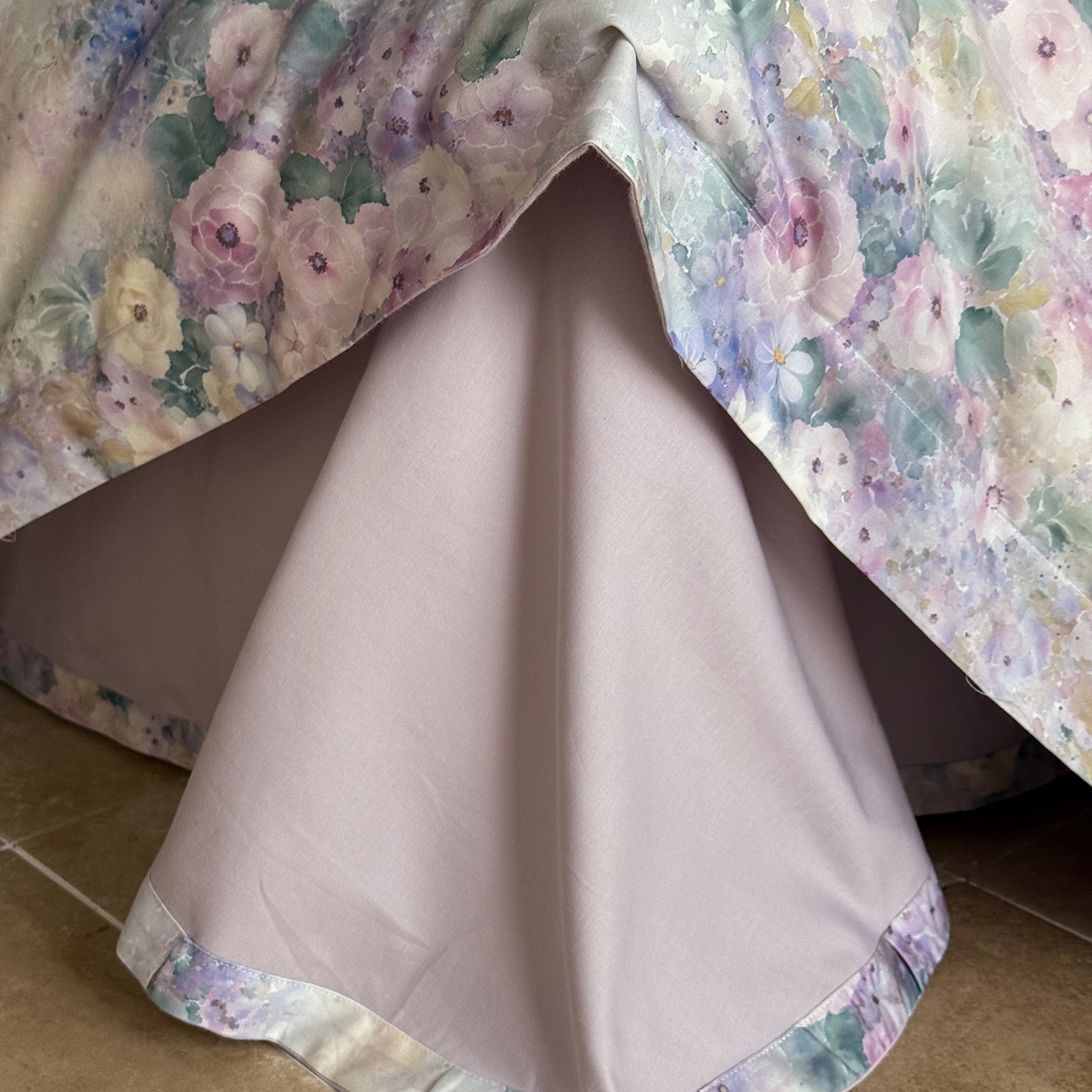 91家纺网 家纺一手货源 找家纺 禾时 2025新款天丝棉磨毛数码印花四件套 卡米莉亚-紫