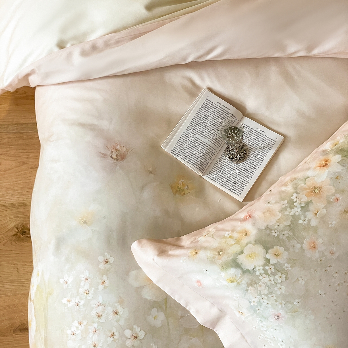 91家纺网 家纺一手货源 找家纺 禾时 2025新款天丝棉磨毛数码印花四件套 清浅-黄