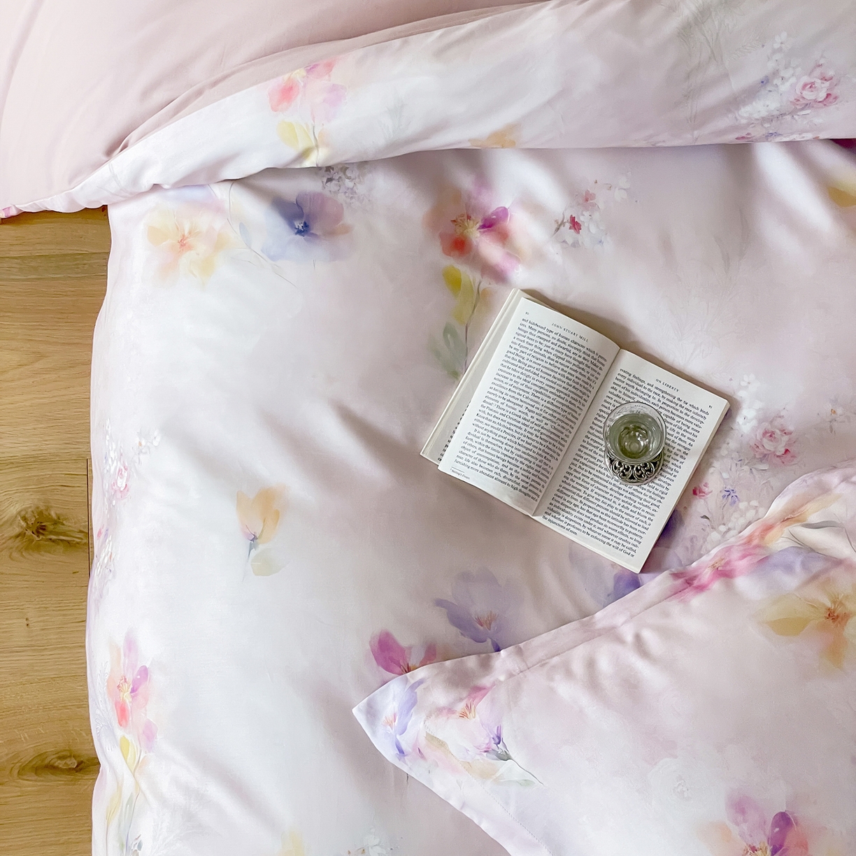 91家纺网 家纺一手货源 找家纺 禾时 2025新款天丝棉磨毛数码印花四件套 午逅-粉