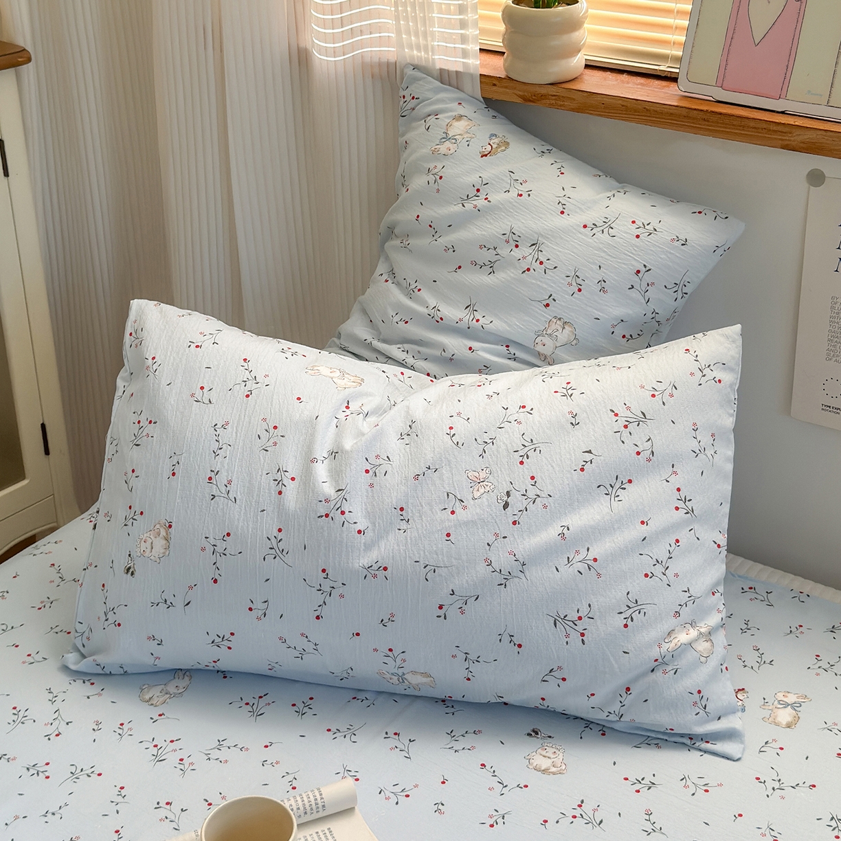 91家纺网 家纺一手货源 找家纺 （总）沐芷 2025 秋冬加厚床单高克重双层纱黑色小花边被单床单三件套