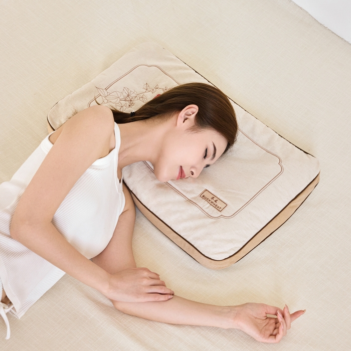 91家纺网 家纺一手货源 找家纺 昕科 2025新款禾绣立体棉麻荞麦枕-棉麻绣花草本荞麦枕头中式亚麻刺绣荞麦壳枕芯 禾绣立体荞麦枕-米色一只