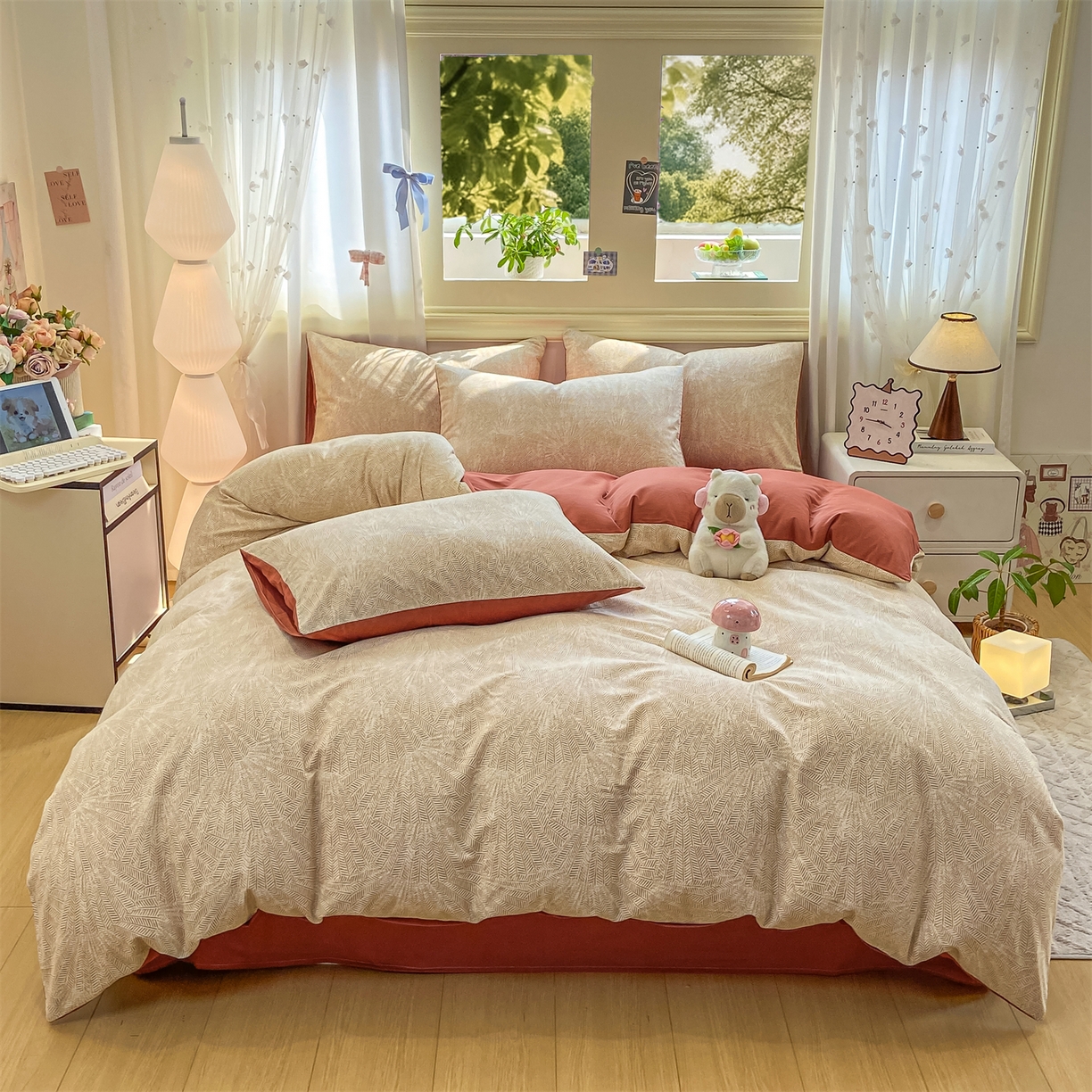 91家纺网 家纺一手货源 找家纺 （总）灰鲸 2025新款A类全棉磨毛四件套