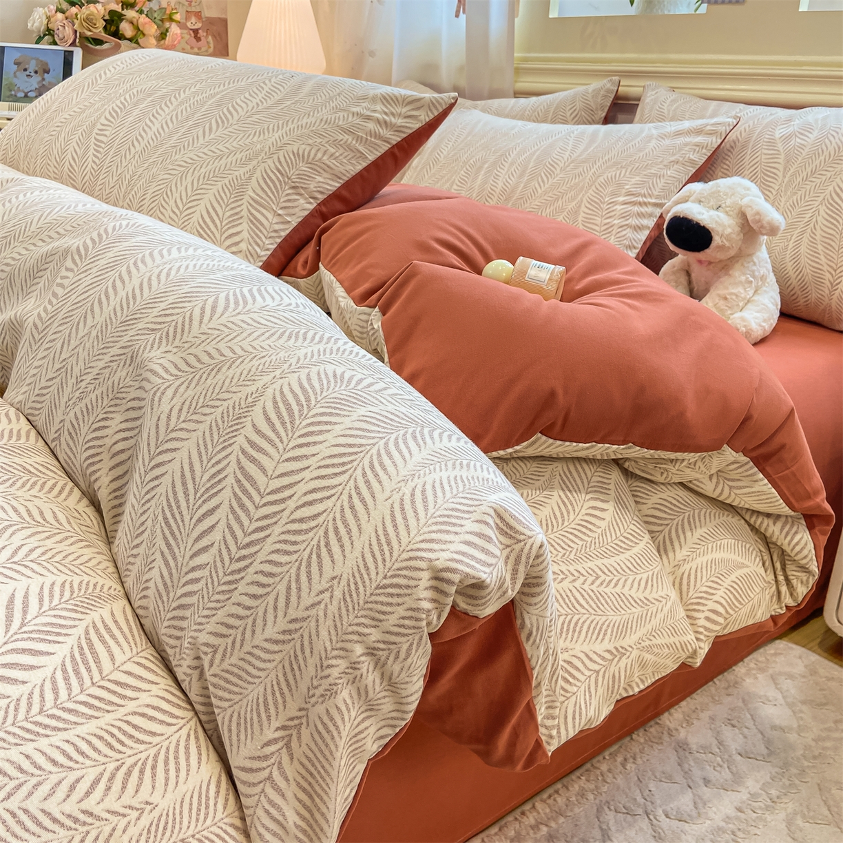 91家纺网 家纺一手货源 找家纺 （总）灰鲸 2025新款A类全棉磨毛四件套