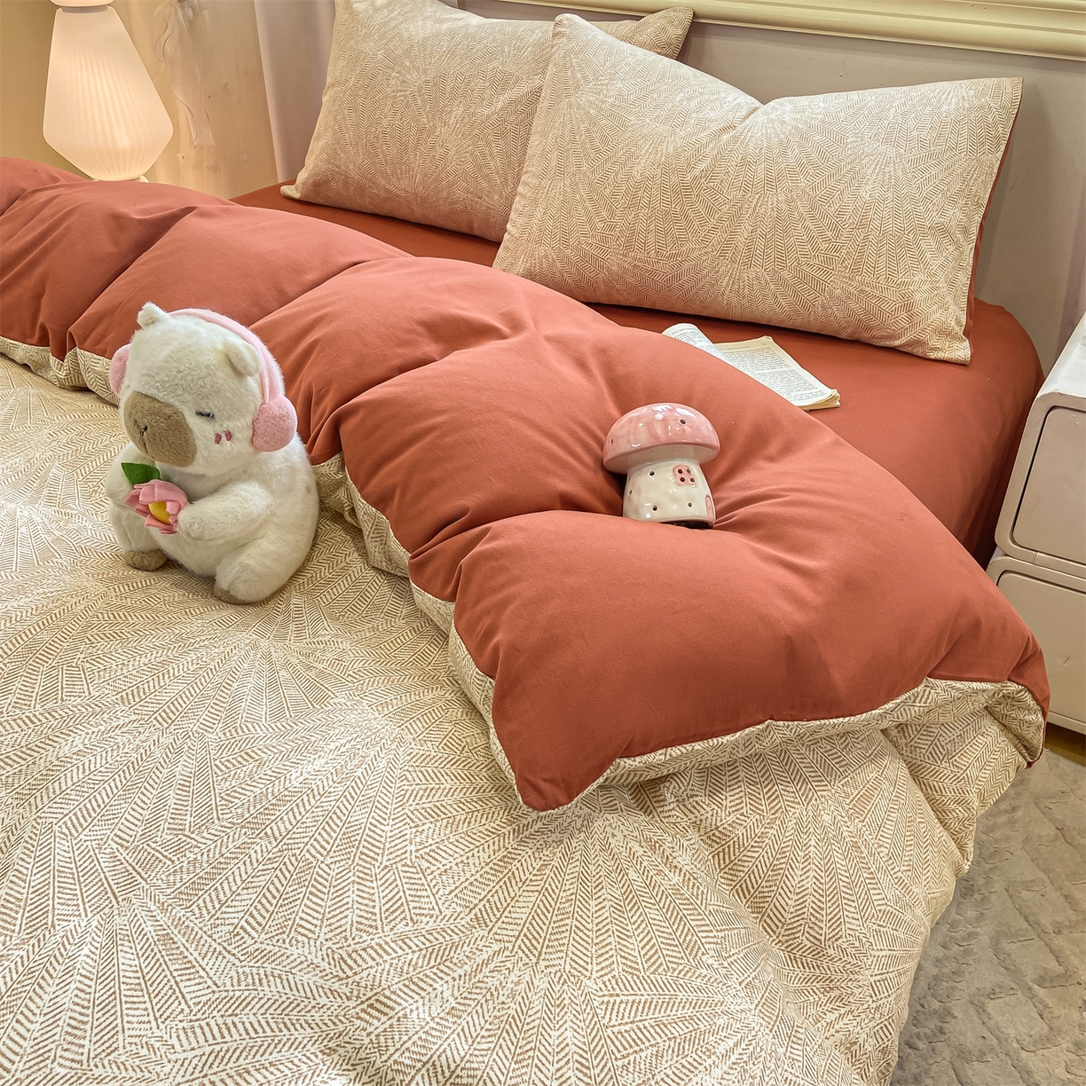 91家纺网 家纺一手货源 找家纺 （总）灰鲸 2025新款A类全棉磨毛四件套