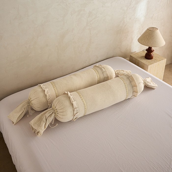 91家纺网 家纺一手货源 找家纺 （总）昕科 2025新款亚麻糖果长抱枕-多功能睡觉长抱枕头沙发靠枕芯亚麻可拆洗长抱枕糖果枕