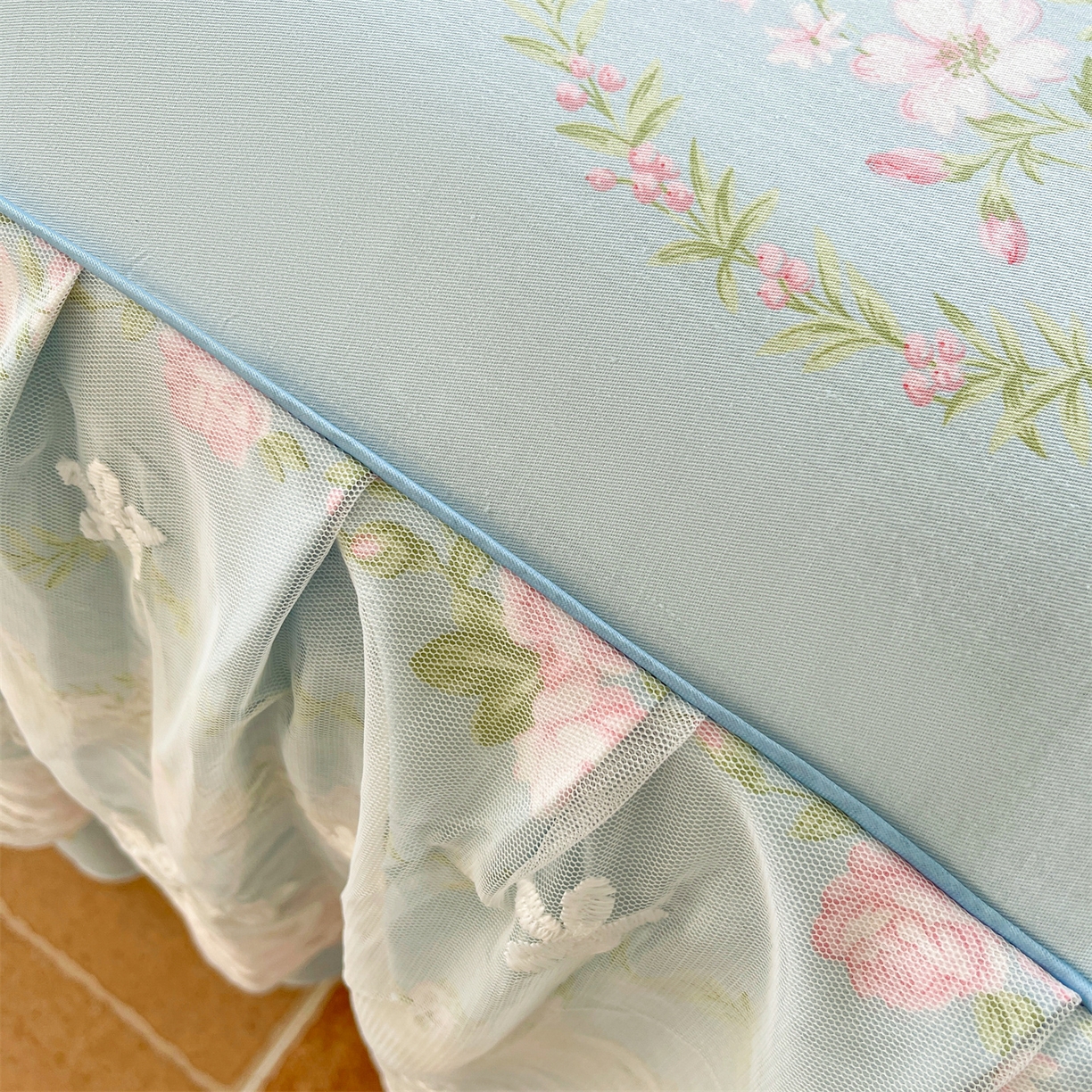 91家纺网 家纺一手货源 找家纺 （总）宜凡家纺 2025新款全棉韩版床裙四件套