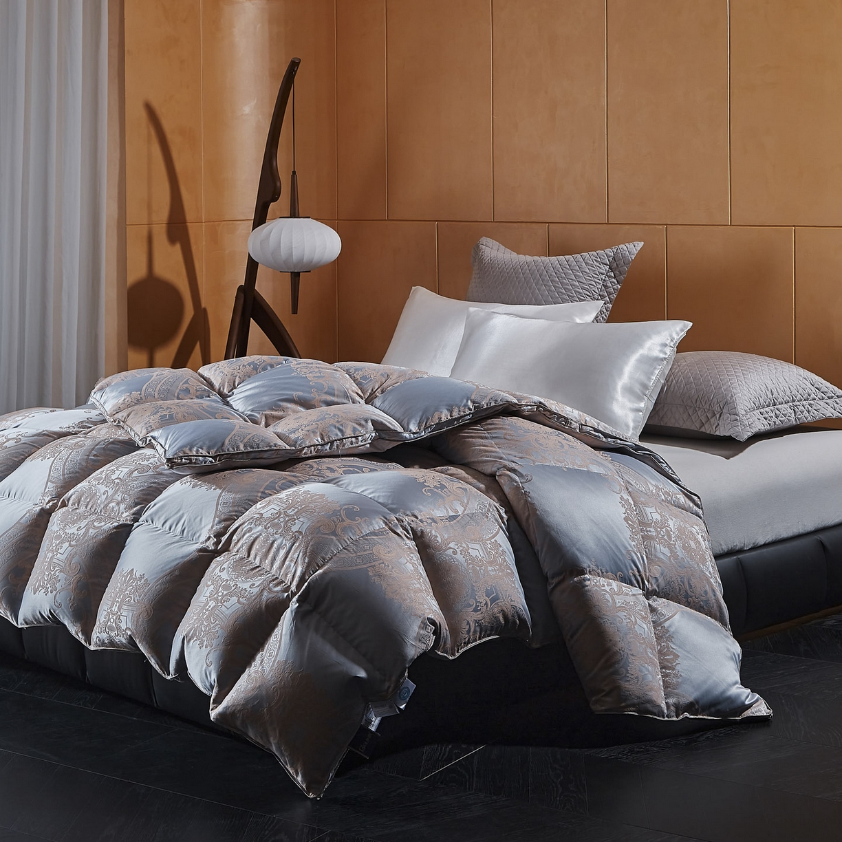 91家纺网 家纺一手货源 找家纺 （总）暖羽屋羽绒馆2025新款色织提花 95白鹅绒丝被子 羽绒被芯 春秋被双人加厚冬被