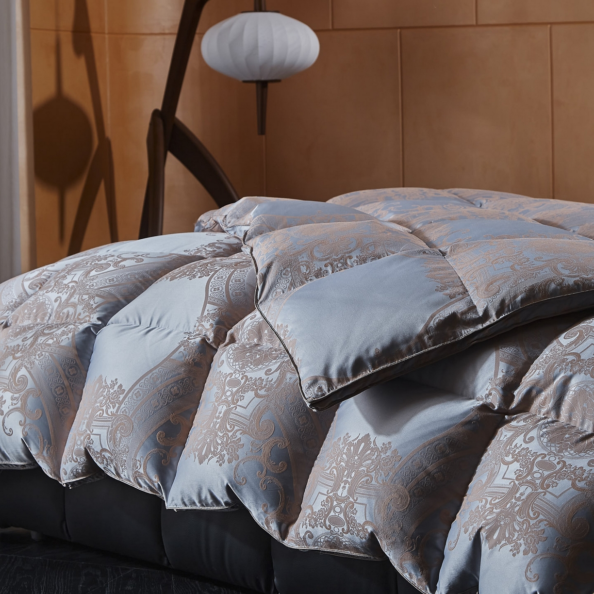 91家纺网 家纺一手货源 找家纺 （总）暖羽屋羽绒馆2025新款色织提花 95白鹅绒丝被子 羽绒被芯 春秋被双人加厚冬被