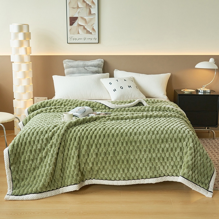 91家纺网 家纺一手货源 找家纺 （总）莱家富 2025新款跨境外贸金龟绒多功能毛毯高克重法莱绒牛奶绒保暖毛毯（支持抽空压缩，卷包）