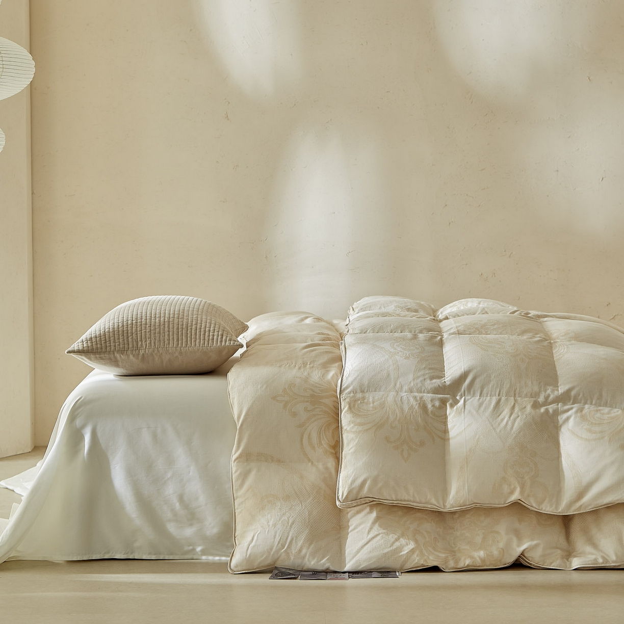 91家纺网 家纺一手货源 找家纺 （总）暖羽屋羽绒馆2025新款A类彩棉 鹅绒丝被 羽绒被芯 羽绒冬被双人加厚春秋被子