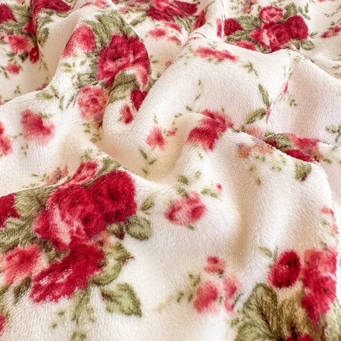 91家纺网 家纺一手货源 找家纺 欧尚 2025新款高克重牛奶绒加厚保暖印花床盖四件套 梨花落