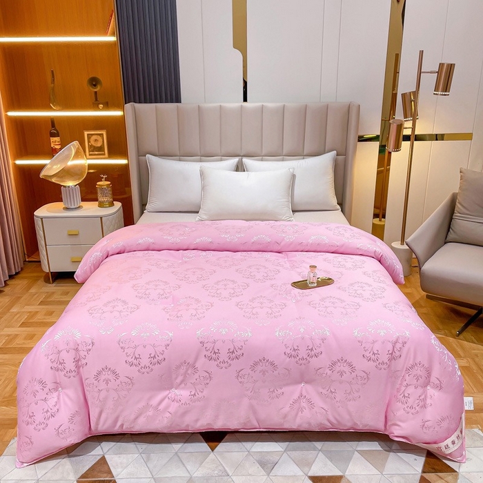 91家纺网 家纺一手货源 找家纺 （总）尚品家纺 2025新款全棉金提花手工订花蚕丝被冬被子母被