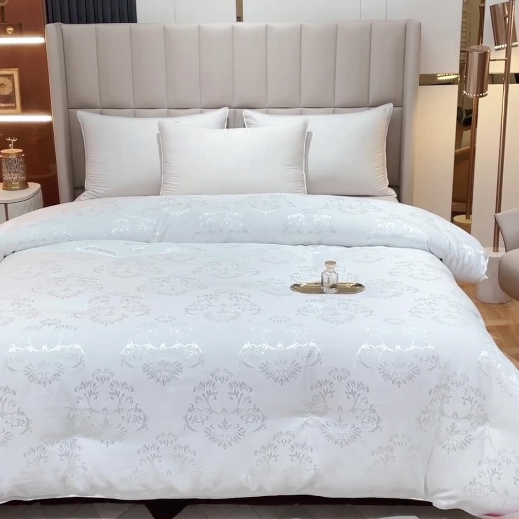 91家纺网 家纺一手货源 找家纺 （总）尚品家纺 2025新款全棉金提花手工订花蚕丝被冬被子母被