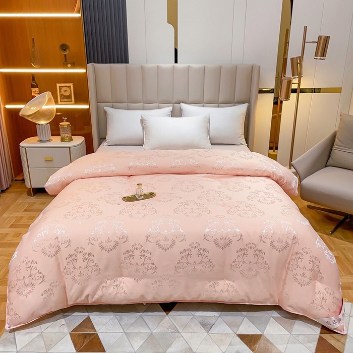 91家纺网 家纺一手货源 找家纺 （总）尚品家纺 2025新款全棉金提花手工订花蚕丝被冬被子母被