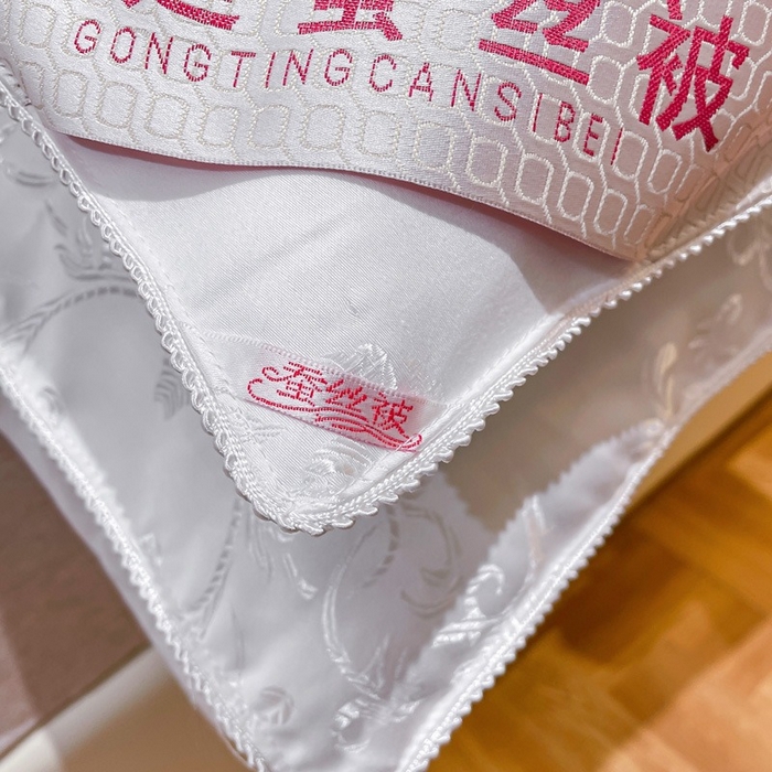 91家纺网 家纺一手货源 找家纺 （总）尚品家纺 2025新款全棉金提花手工订花蚕丝被冬被子母被