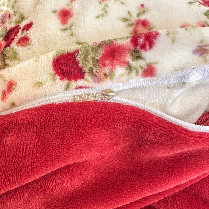 91家纺网 家纺一手货源 找家纺 欧尚 2025新款高克重牛奶绒加厚保暖印花床盖四件套 梨花落