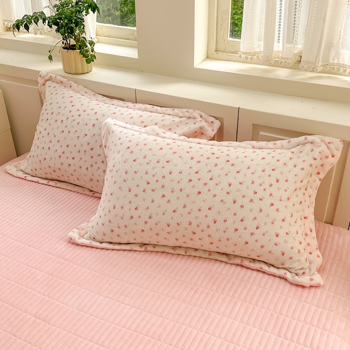 91家纺网 家纺一手货源 找家纺 欧尚 2025新款高克重牛奶绒加厚保暖印花床盖四件套 花蓉