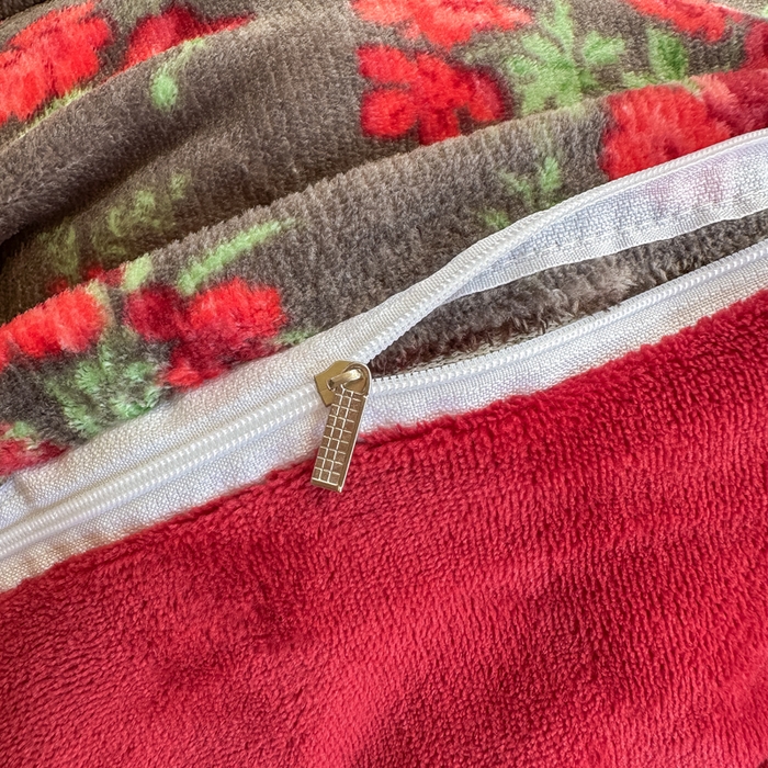 91家纺网 家纺一手货源 找家纺 欧尚 2025新款高克重牛奶绒加厚保暖印花床盖四件套 玫瑰故事