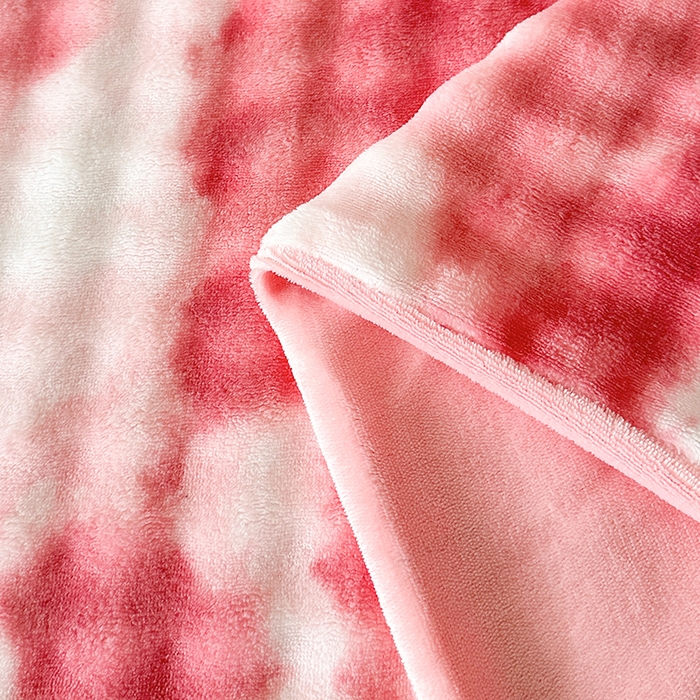 91家纺网 家纺一手货源 找家纺 柏薇 2025新款炫彩仿兔毛绒大泡泡绒印大理石纹高克重绒四件套 炫彩泡泡粉