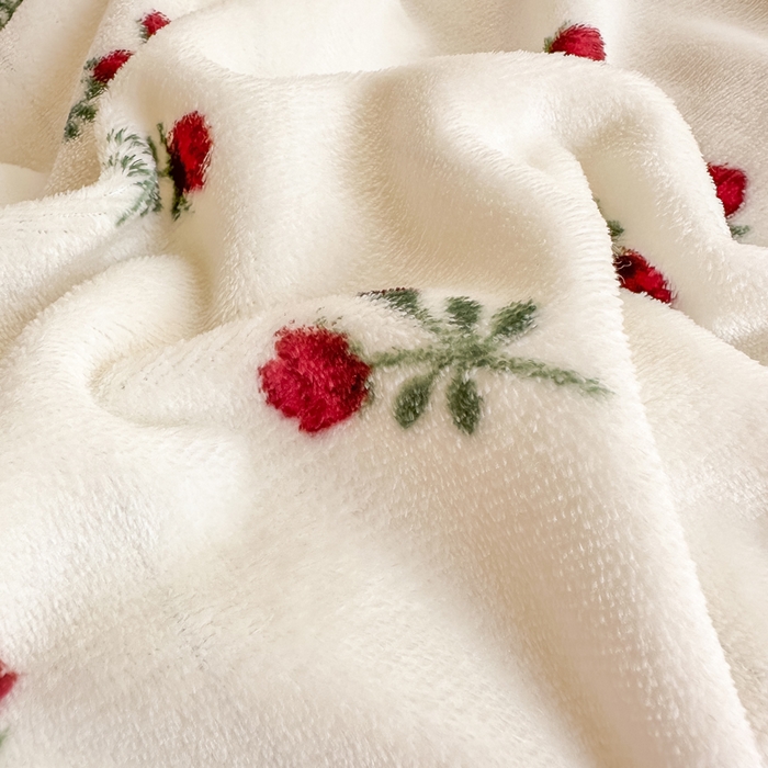 91家纺网 家纺一手货源 找家纺 欧尚 2025新款高克重牛奶绒加厚保暖印花床盖四件套 一枝梅