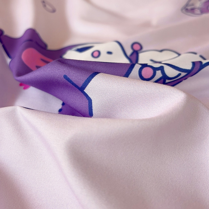 91家纺网 家纺一手货源 找家纺 港岛妹妹 2025新款云朵水洗工艺三丽鸥学生宿舍三件套上下铺三件套 三丽鸥-库洛米之心