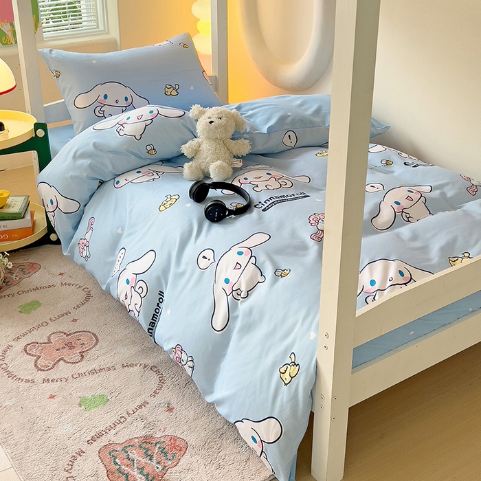 港岛妹妹 2025新款云朵水洗工艺三丽鸥学生宿舍三件套上下铺三件套 三丽鸥-牛奶玉桂狗