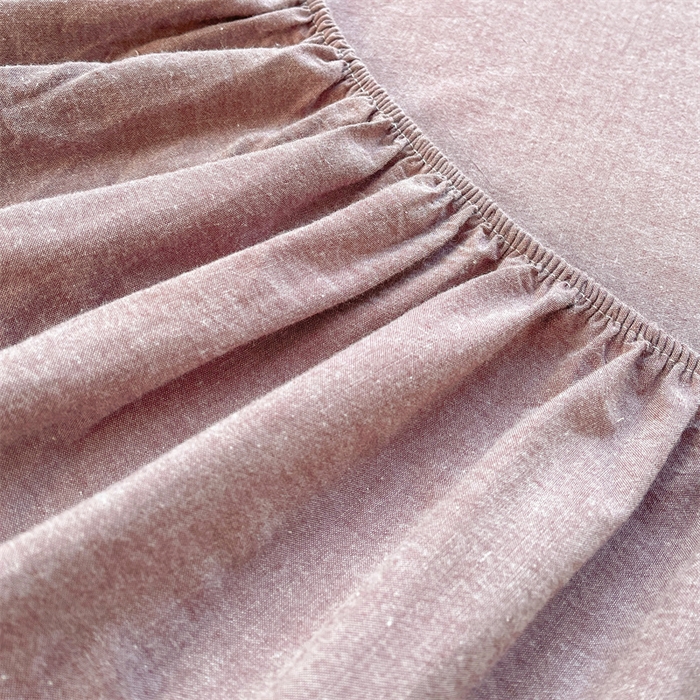 91家纺网 家纺一手货源 找家纺 恋人优选 2025新款纯棉色织床笠--无标款 咖啡